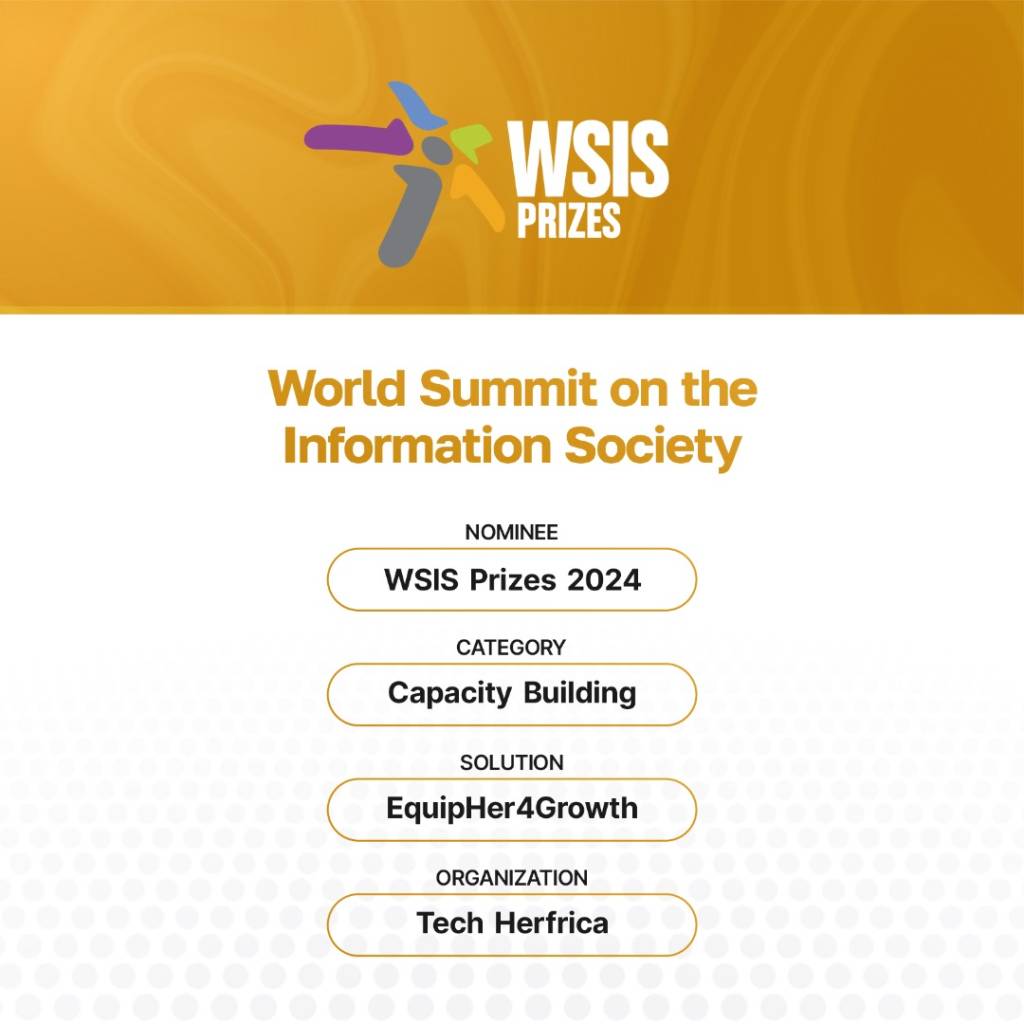 Tech Herfrica’s EquipHer4Growth Solution Nominated for 2024 WSIS Prizes for Bridging Gender Digital Divide in Nigeria
